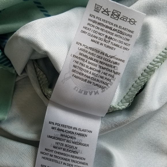 NWT Tshirt Dress Mint Green Plaid Urban Threads Size 14 - Picture 7 of 8